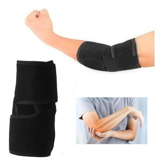 Cotoveleira Elástica Ajustável Elbow Wrap Tensor Muscular com Alta Compressão - Preto Menor preço em Cotoveleira Elástica Ajustável Elbow Wrap Tensor Muscular com Alta Compressão - Preto