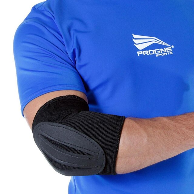 Brazil product data sample: Cotoveleira Elastica c/ Feltro para Dança, academia, volei - Preto