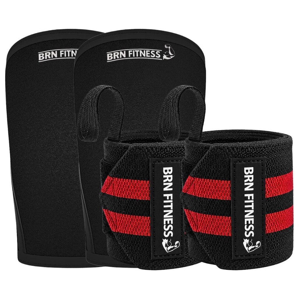 Cotoveleira Neoprene + Munhequeira Compressão Treino Pesado