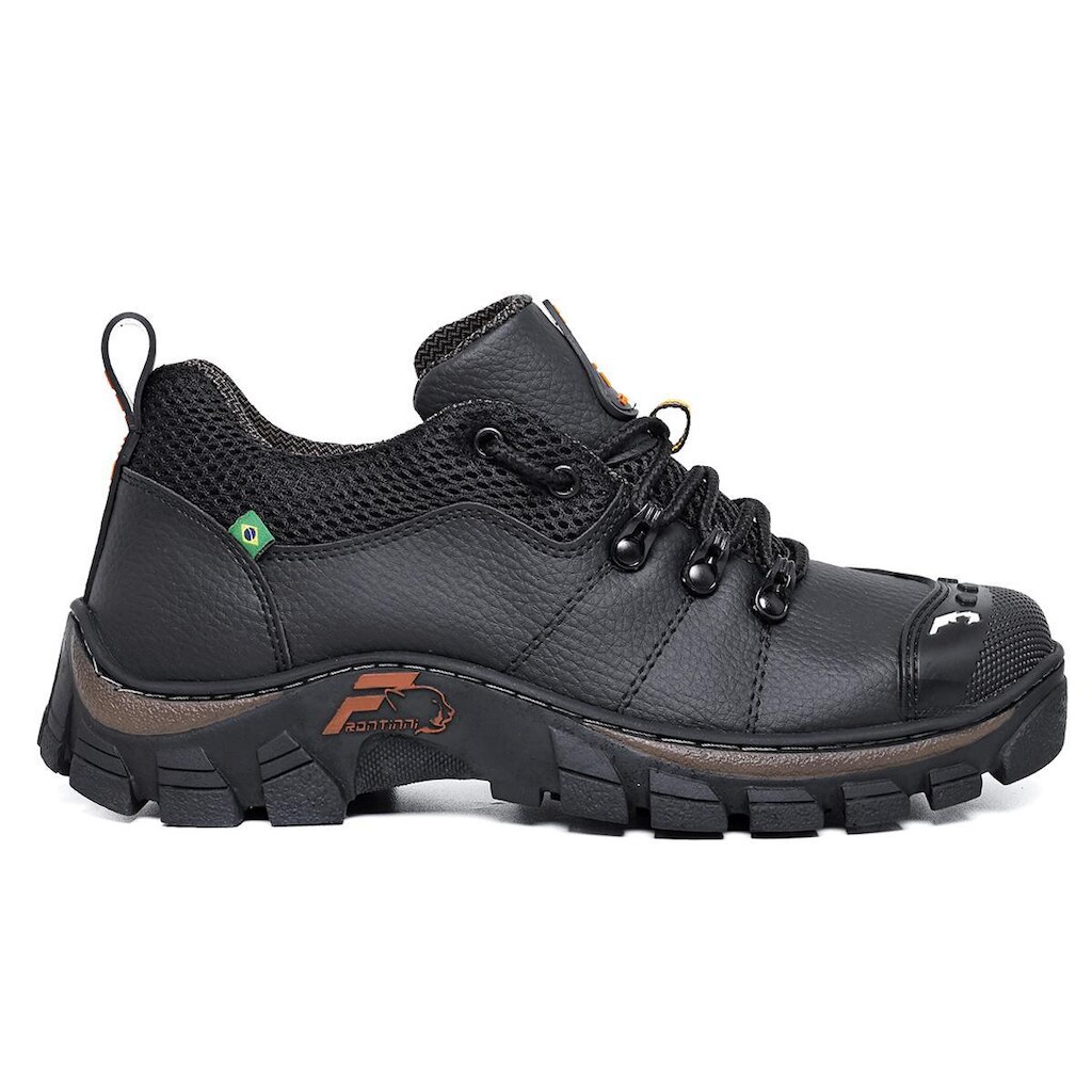 Coturno Bota Cano Baixo Trabalho Trilha Bico Emborrachado 3033 Gel