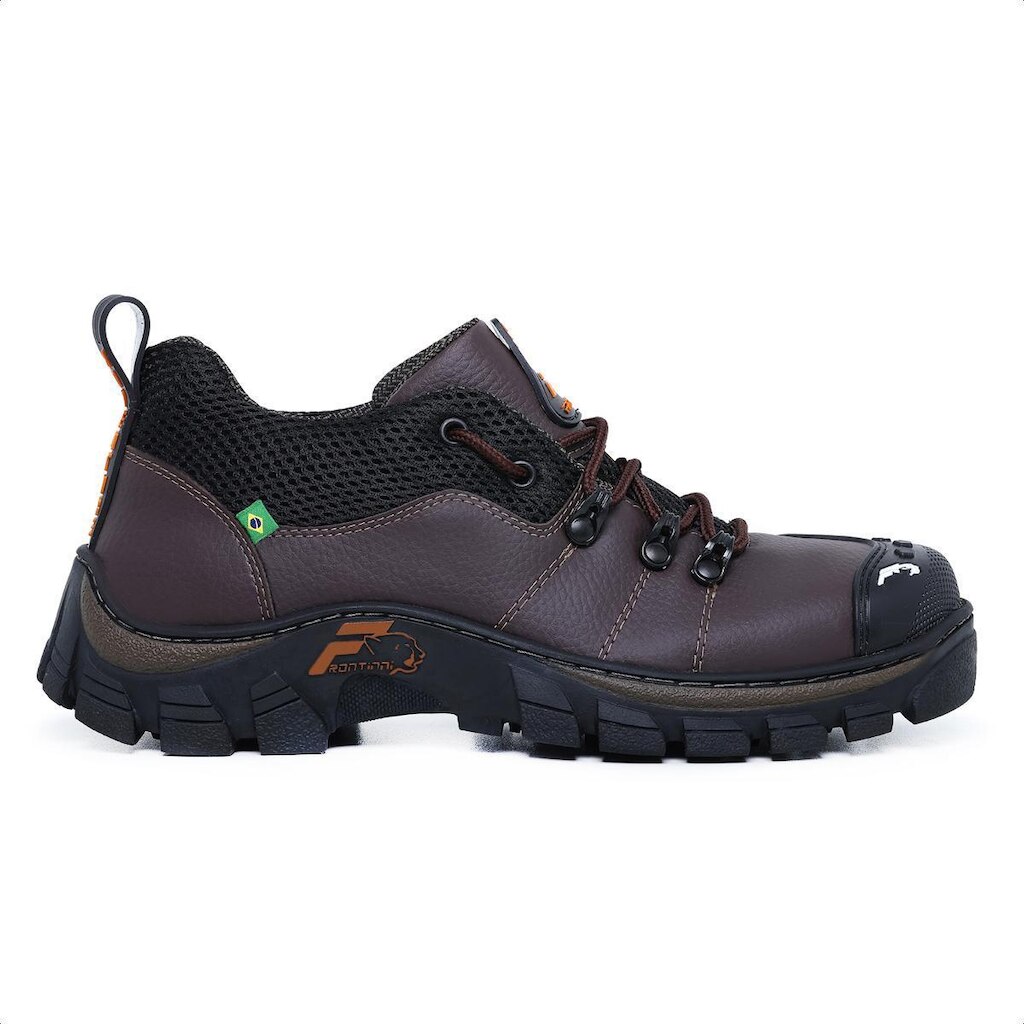 Coturno Bota Cano Baixo Trabalho Trilha Bico Emborrachado 3033 Gel