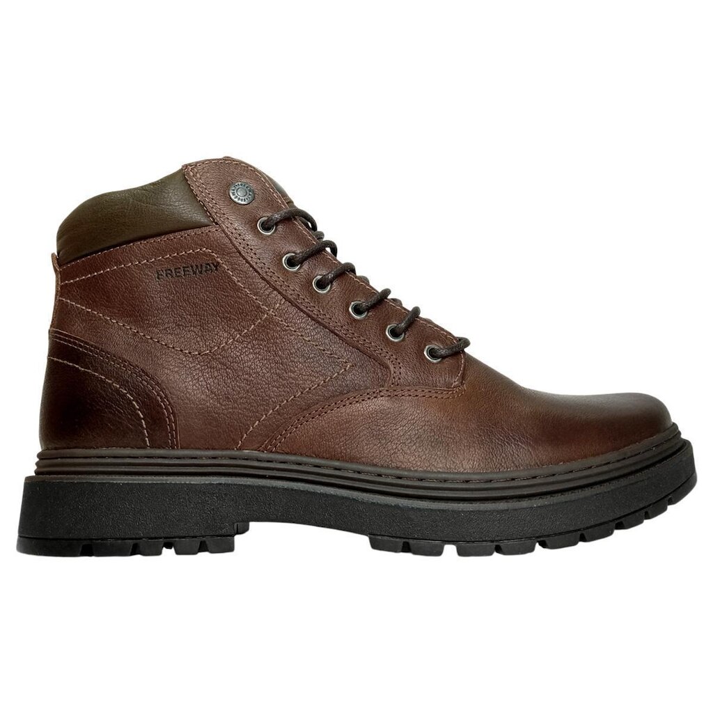 Coturno Bota Masculino Freeway Jack 03 Rústico Zíper Lateral Couro 4111