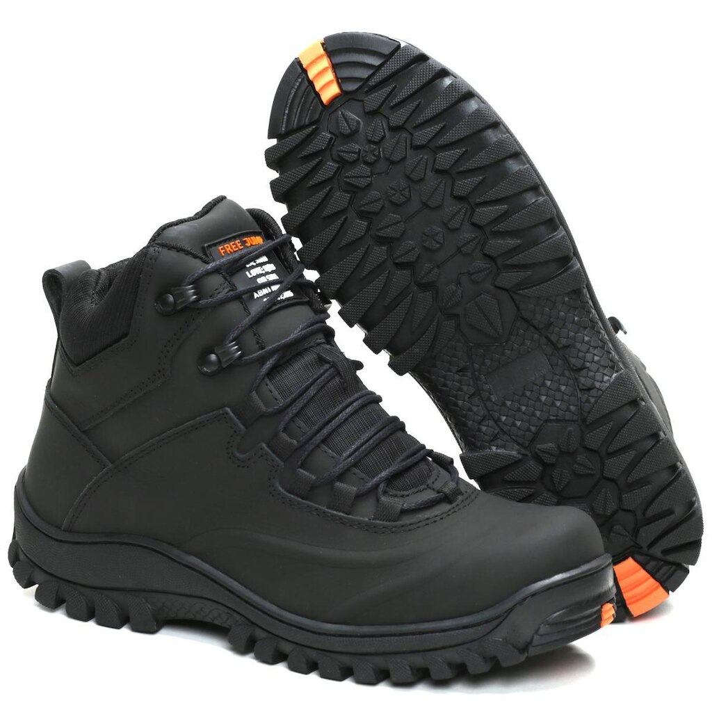 Coturno Couro Masculino Adventure Free Jump