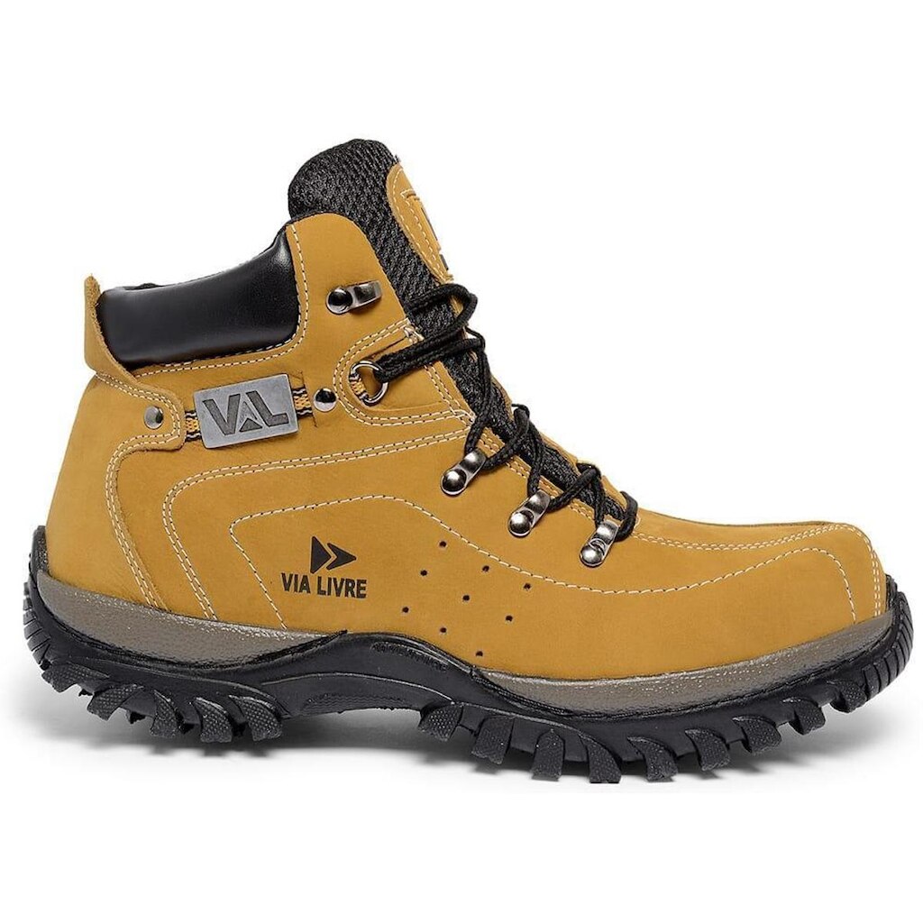 Coturno de Couro Top Cano Médio Bota Masculina Montana