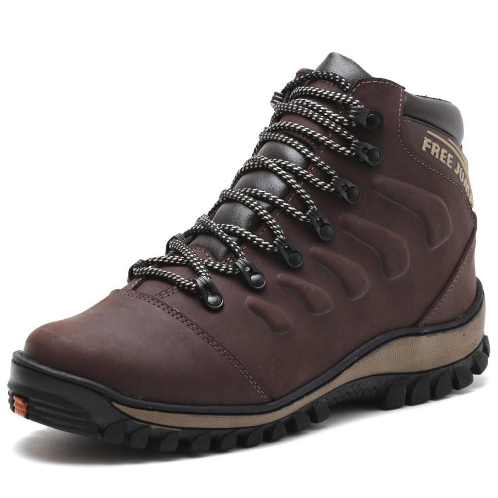Coturno Masculino Adventure em Couro Café
