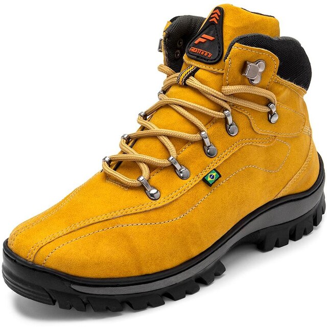 Coturno Masculino Adventure Liso Solado Tratorado Macio - Amarelo é boa?
