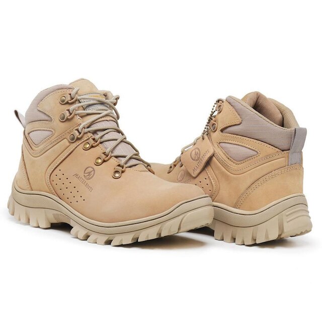 Coturno Masculino Adventure Trilha Trabalho Couro Legitimo