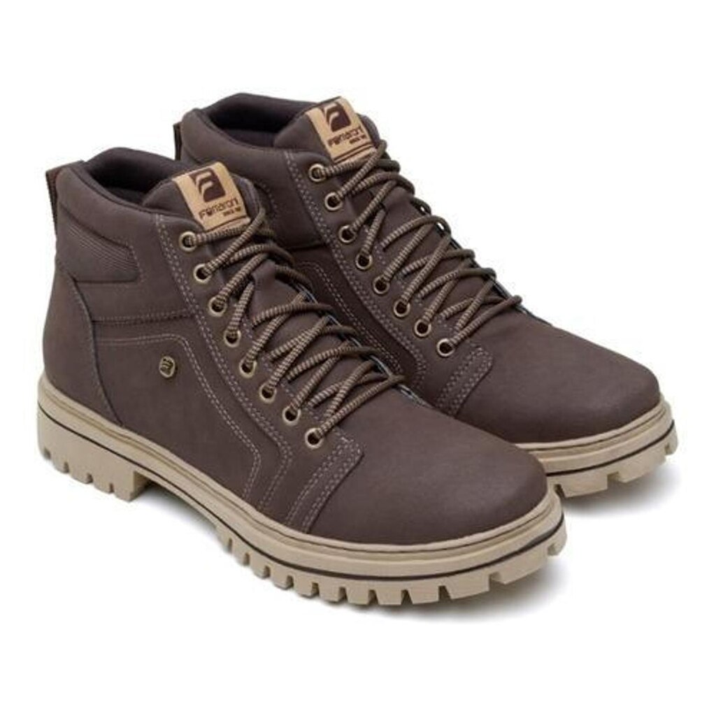 Coturno Masculino ferraroni C/ Amarração Acolchoado Cano Curto