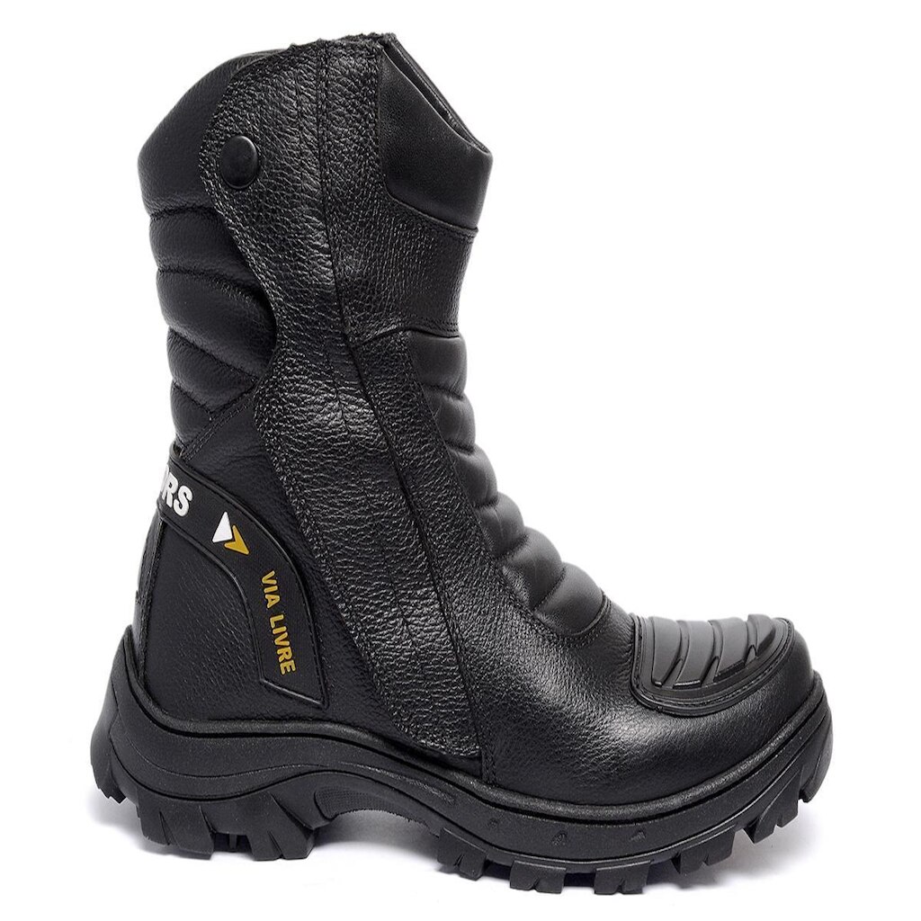 Coturno Masculino Motoqueiro Cano Longo Resistente Reforçado