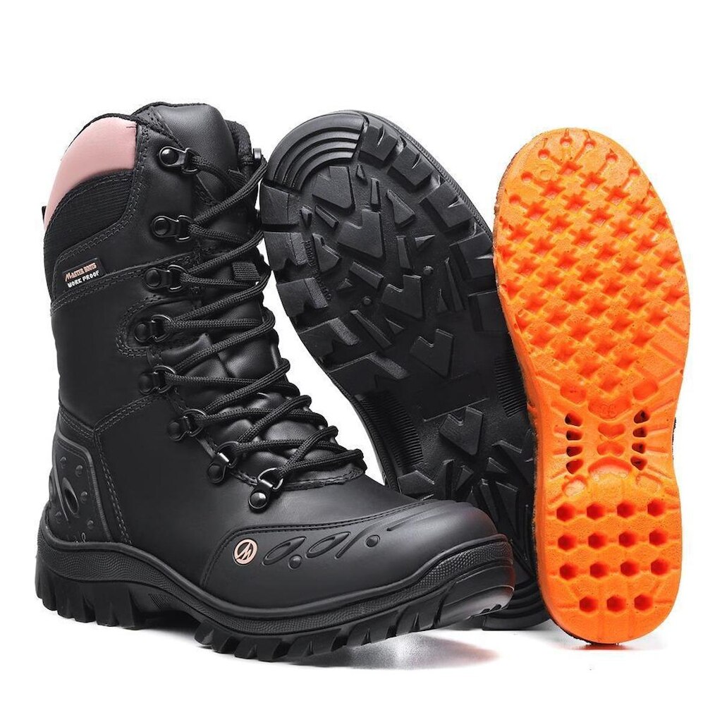 Coturno Master Boot Militar em Couro Solado De Borracha