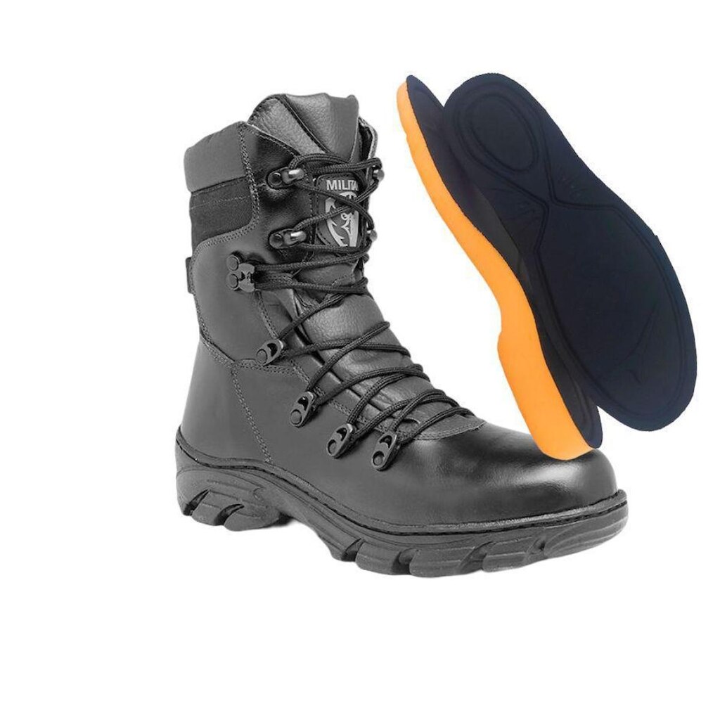 Coturno Militar Bota Tático Bope Adventure Motoqueiro Couro Legitimo 280