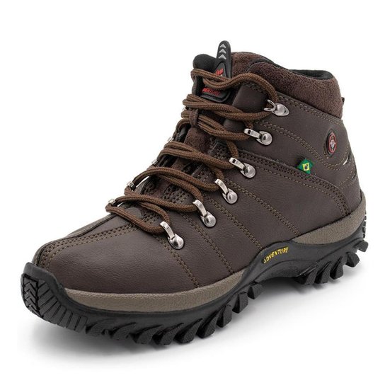 Coturno Tênis Bota Adventure Para Trabalho e Trilhas - Marrom Menor preço em Coturno Tênis Bota Adventure Para Trabalho e Trilhas - Marrom