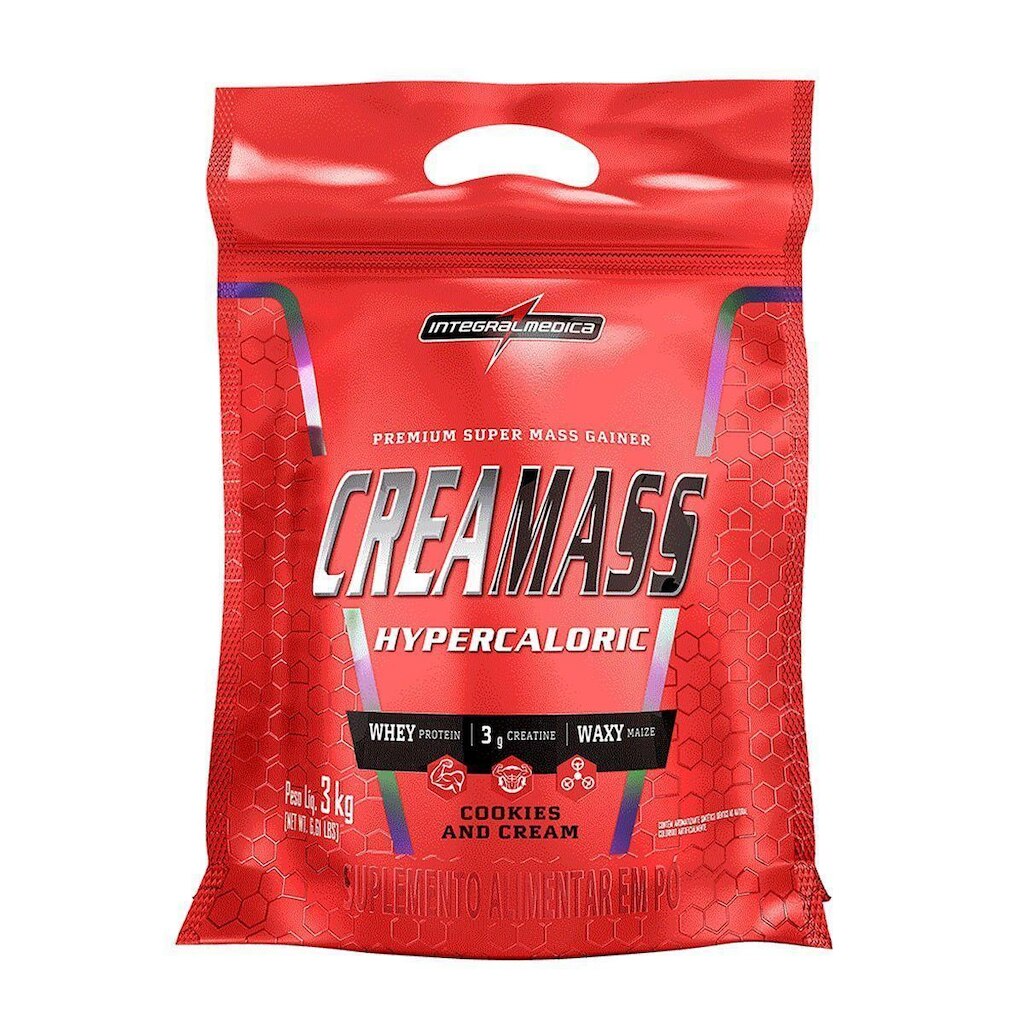 Creamass Hipercalórico com Creatina - 3000g Cookies and Cream - IntegralMédica