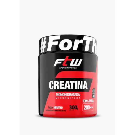Creatina 100% Pura Monohidratada Micronizada 300g – FTW Menor preço em Creatina 100% Pura Monohidratada Micronizada 300g – FTW