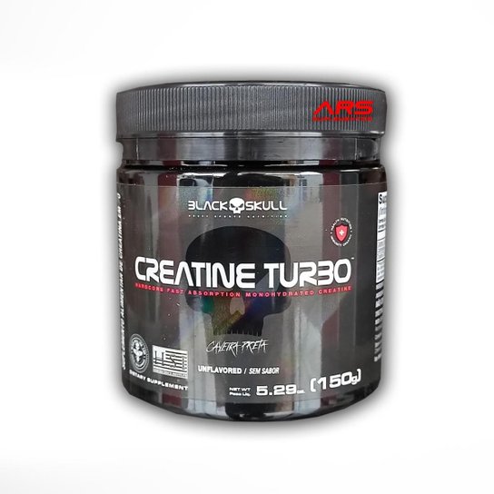 Creatina 150g Turbo Monohidratada - Black Skull;Sabor:Sem Menor preço em Creatina 150g Turbo Monohidratada - Black Skull;Sabor:Sem