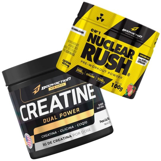Creatina Dual Power 150g + Pré Treino Nuclear Rush Bodyaction é ruim? Creatina Dual Power 150g + Pré Treino Nuclear Rush Bodyaction é boa?