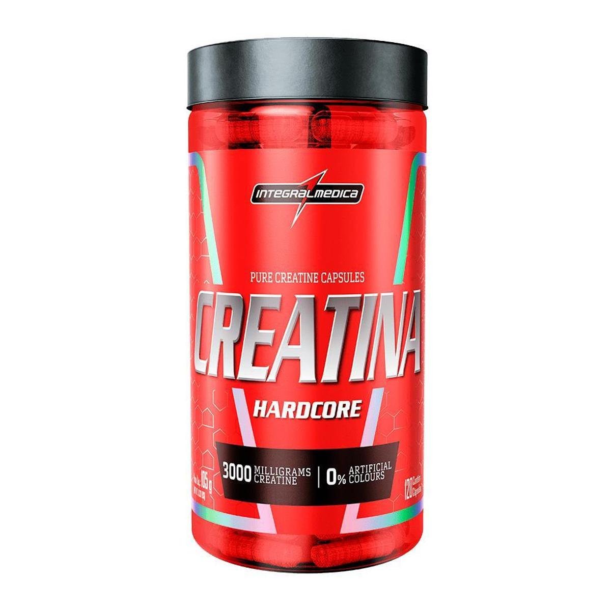 Creatina Hardcore 120 Capsulas - Integralmedica Menor preço em Creatina Hardcore 120 Capsulas - Integralmedica