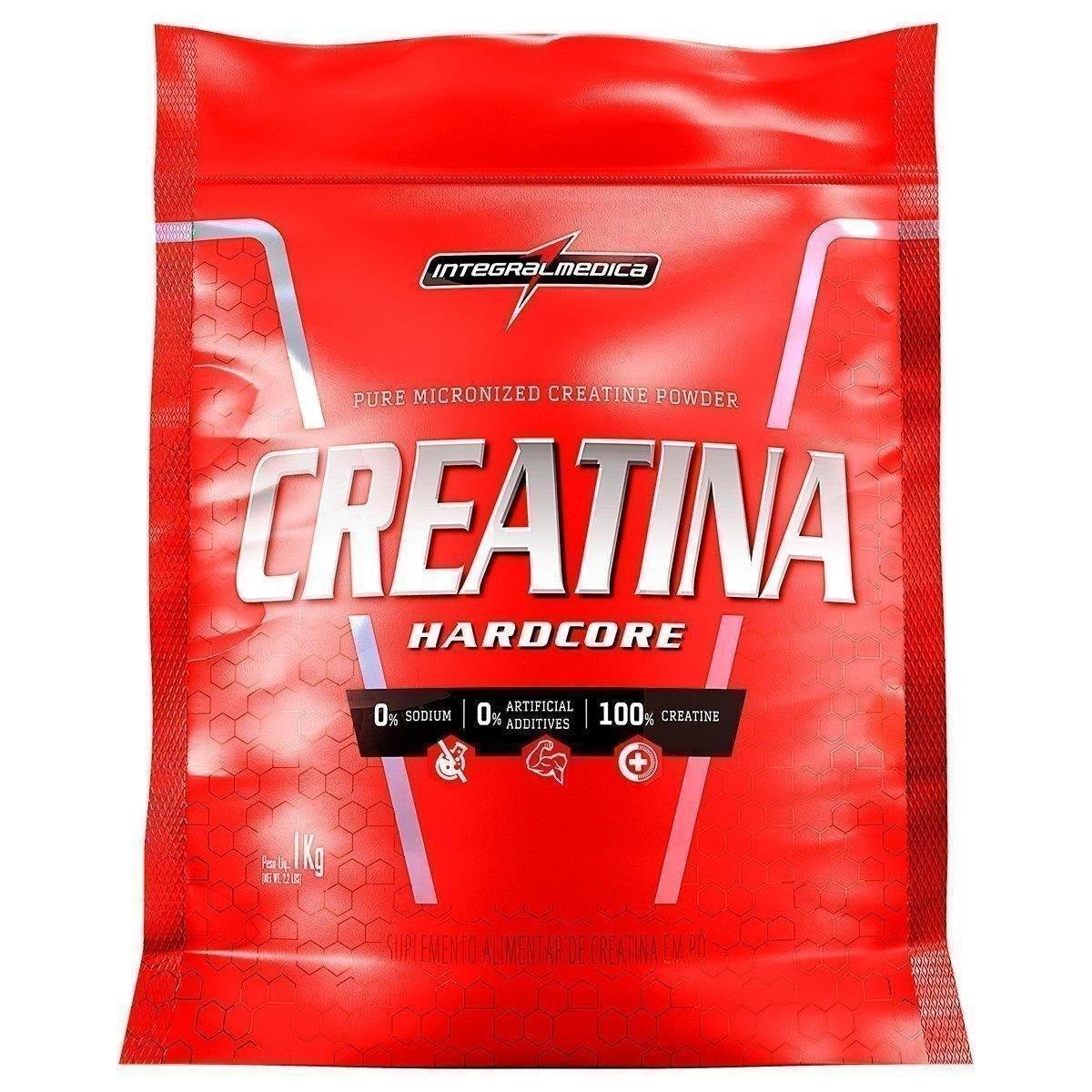 Creatina Integralmedica Hardcore Pouch Refil 1Kg Menor preço em Creatina Integralmedica Hardcore Pouch Refil 1Kg