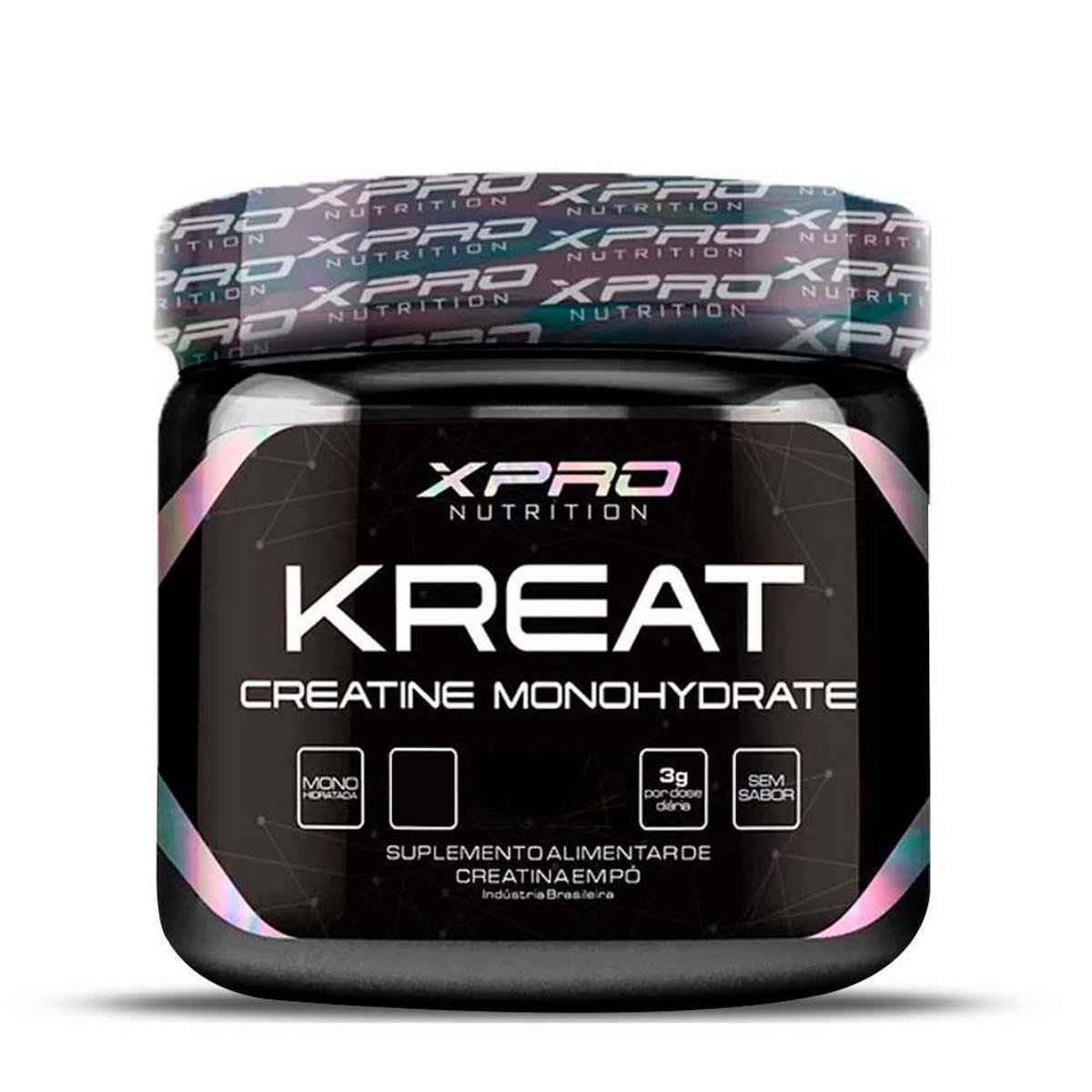 Creatina Kreat Monohidratada 300g - XPRO Nutrition Menor preço em Creatina Kreat Monohidratada 300g - XPRO Nutrition