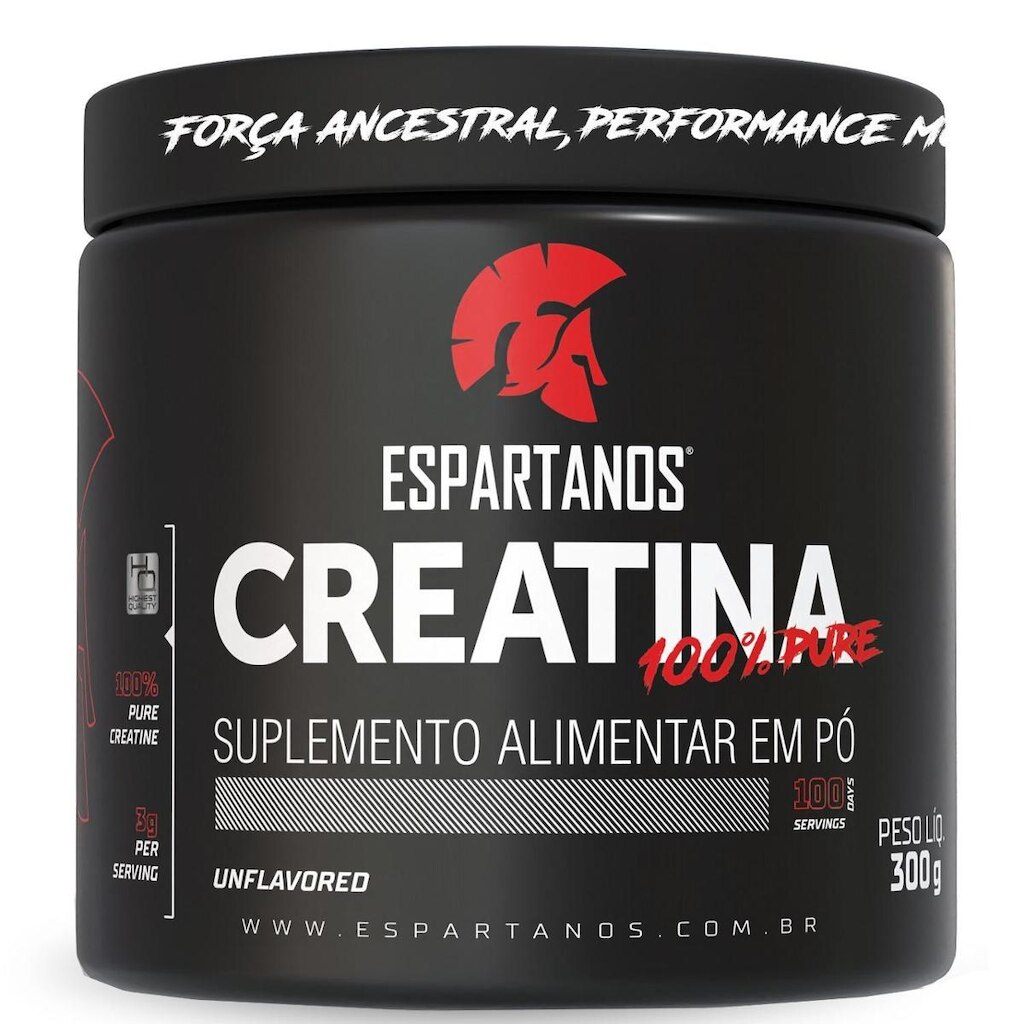 Creatina Monohidratada 100% Pura 300g  –   Espartanos