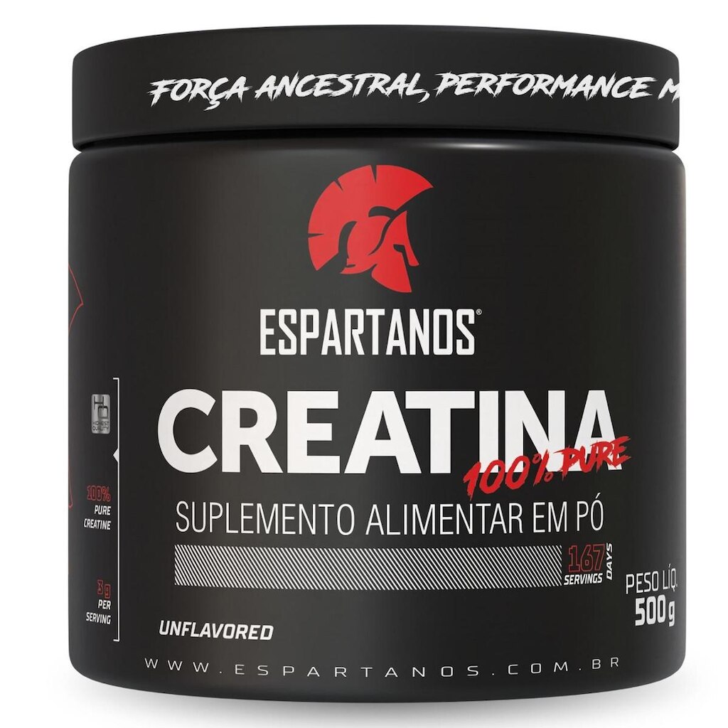Creatina Monohidratada 100% Pura 500g  –  Espartanos