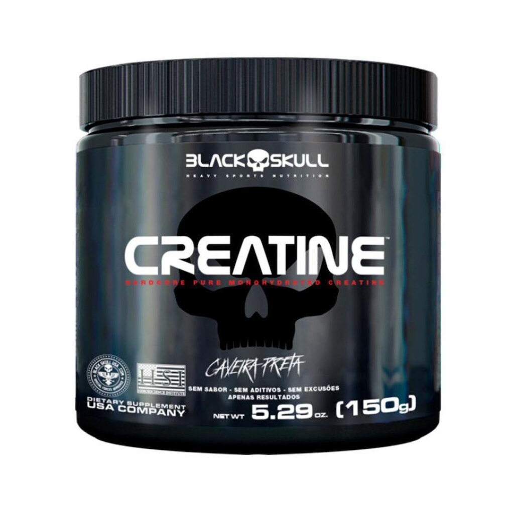 Creatina Monohidratada 150G - BlackSkull (sem carboidrato)