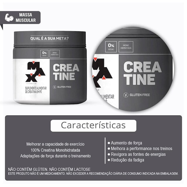 Creatina Monohidratada 300g Max Titanium
