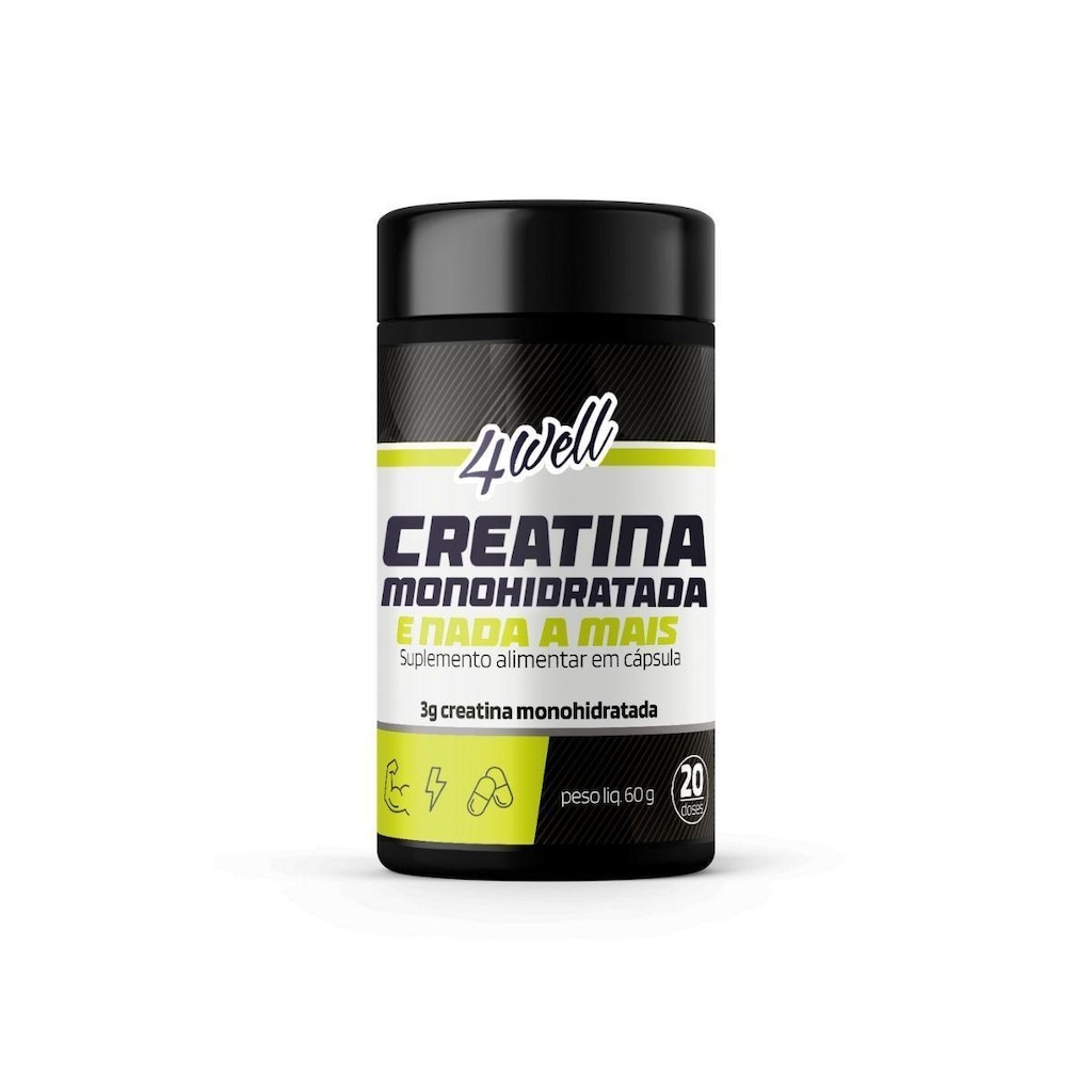Creatina Monohidratada 3g 4well - 120 cápsulas