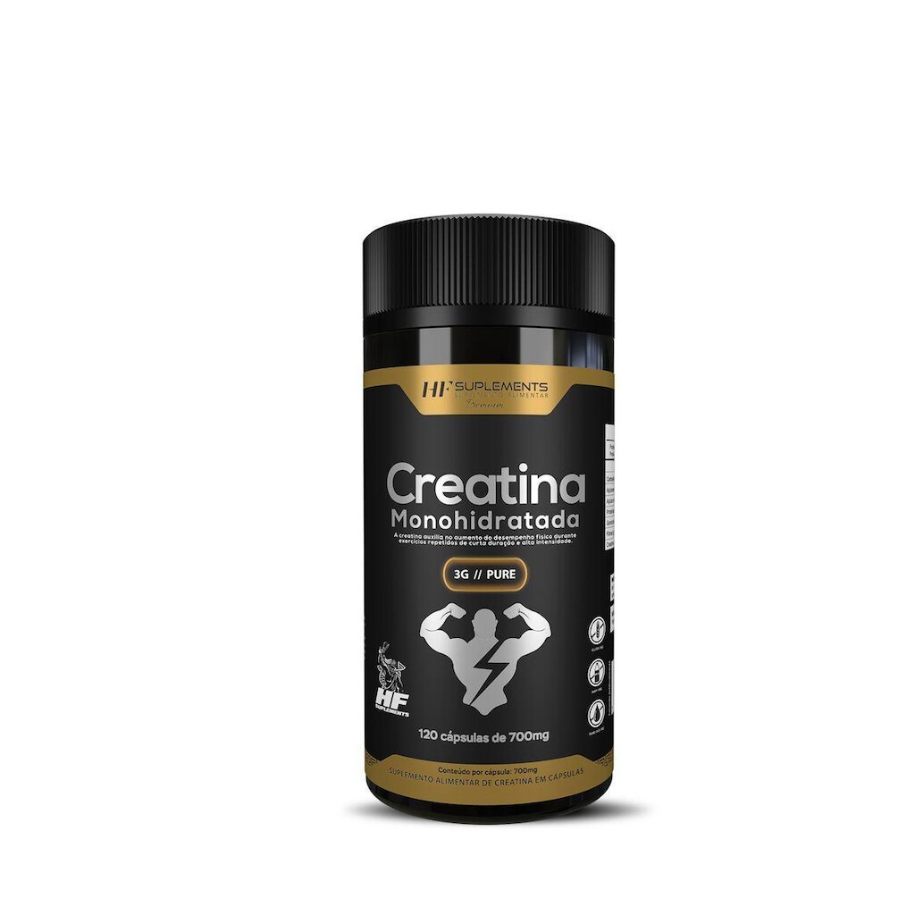 CREATINA MONOHIDRATADA 3G PURE 120 CAPS HF SUPLEMENTS