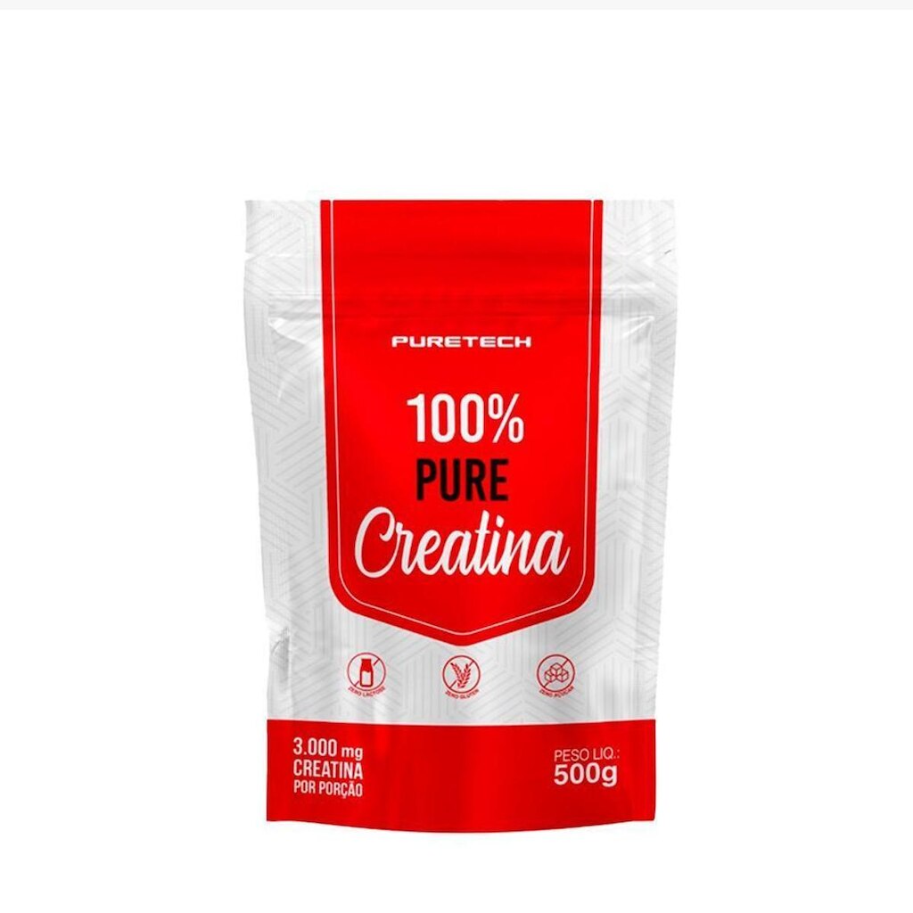 Creatina Monohidratada 500g - 100% Pura Dark Importada Sold - Puretech Nutrition