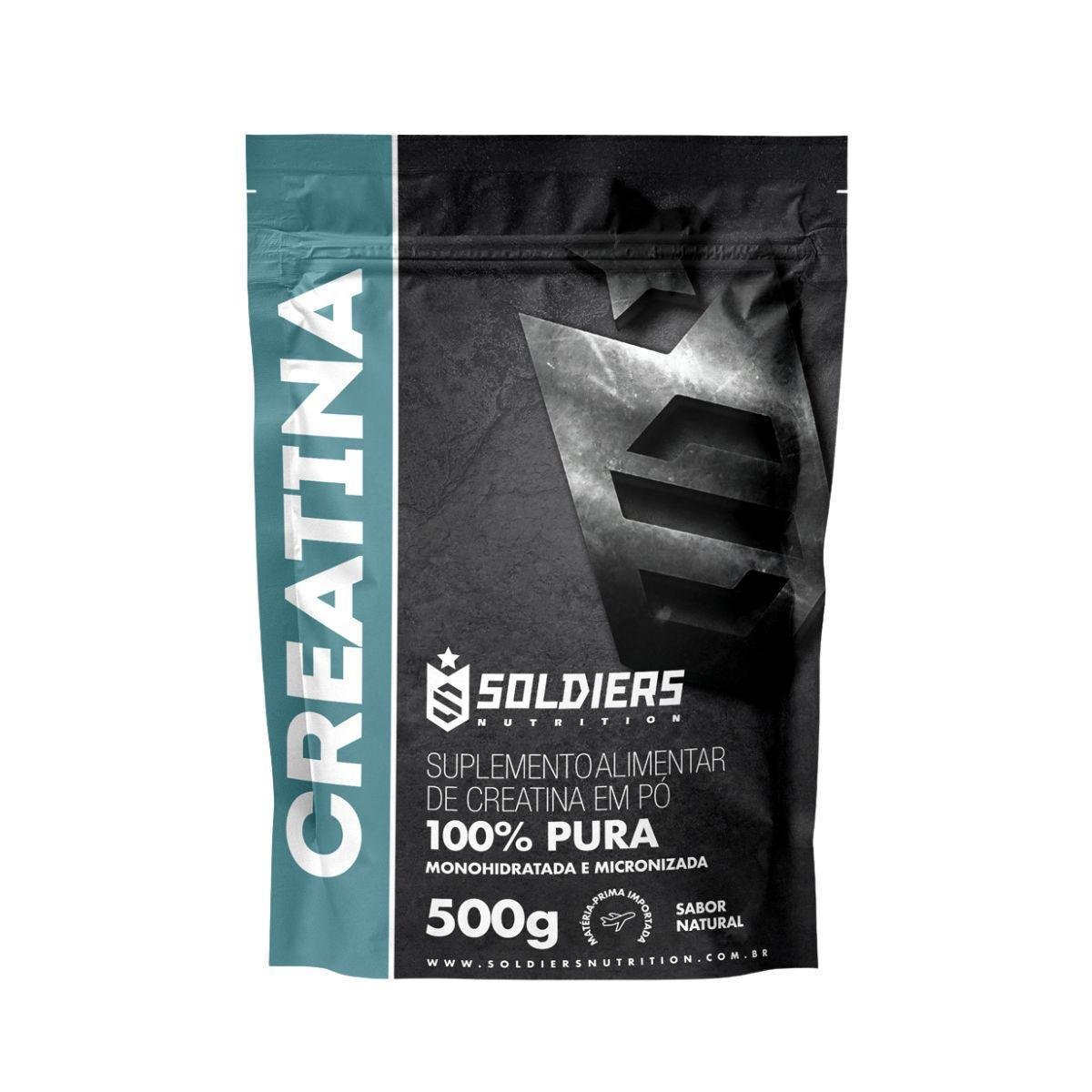 Creatina Monohidratada 500g - 100% Pura Importada - Soldiers Nutrition Menor preço em Creatina Monohidratada 500g - 100% Pura Importada - Soldiers Nutrition