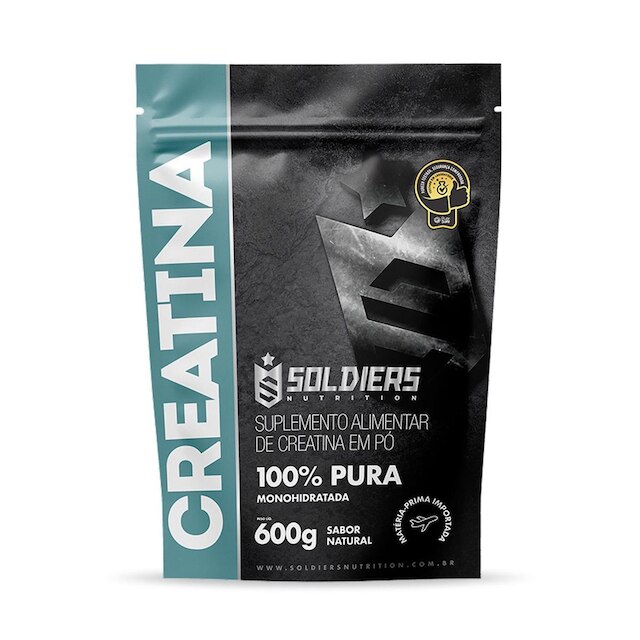 Creatina Monohidratada 600g - 100% Pura Importada - Soldiers Nutrition
