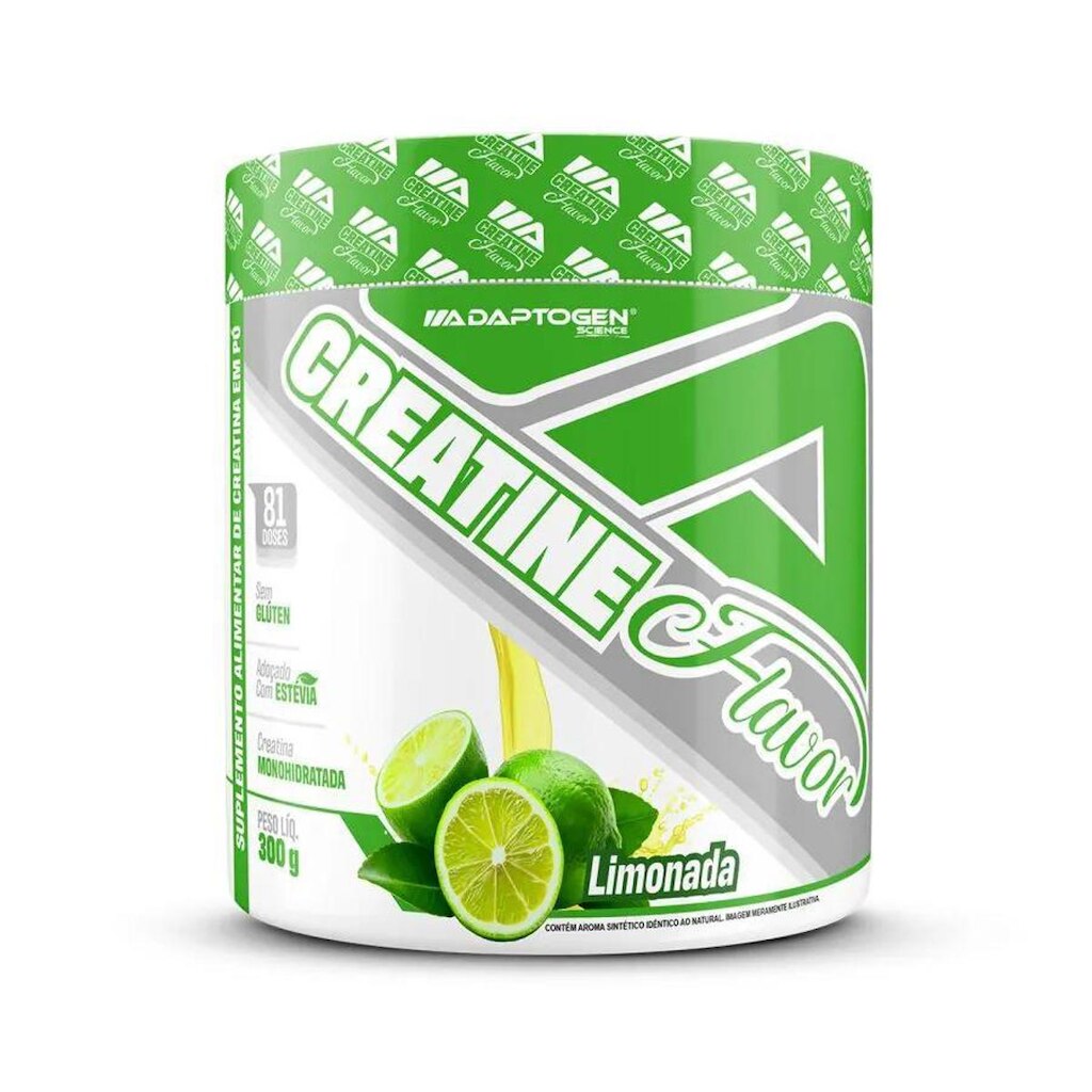 Creatina Monohidratada Adaptogen pote 300g Sem Glúten