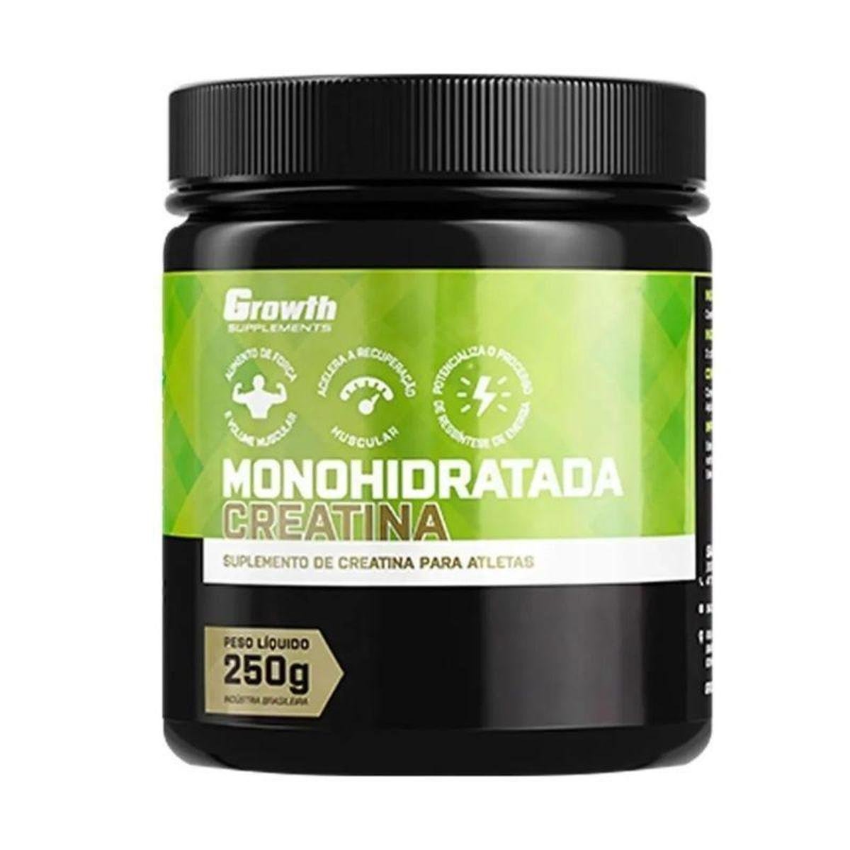 Creatina Monohidratada Growth Supplements 250g 100% Original Menor preço em Creatina Monohidratada Growth Supplements 250g 100% Original