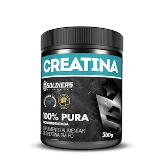 Creatina Monohidratada Pote 300g - 100% Pura Importada - Soldiers Nutrition