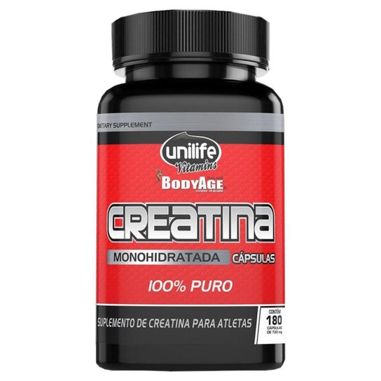 Creatina Monoidratada 100% Pura 180 Cápsulas de 720mg Menor preço em Creatina Monoidratada 100% Pura 180 Cápsulas de 720mg