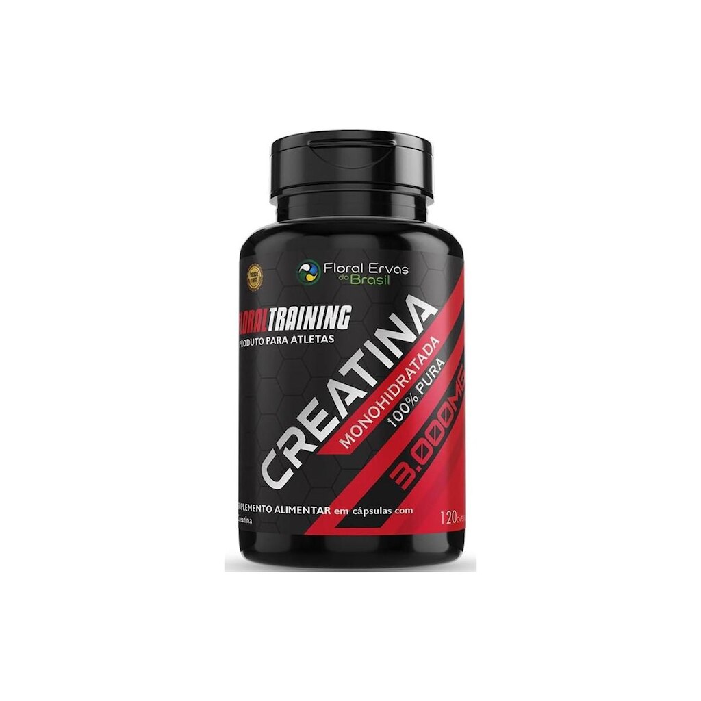 Creatina Pura Monohidratada 3000mg 120 cps Floral Ervas