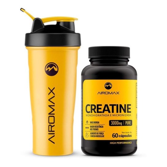 Creatina Pura Monohidratada Micronizada 60 Caps + Coqueteleira Menor preço em Creatina Pura Monohidratada Micronizada 60 Caps + Coqueteleira