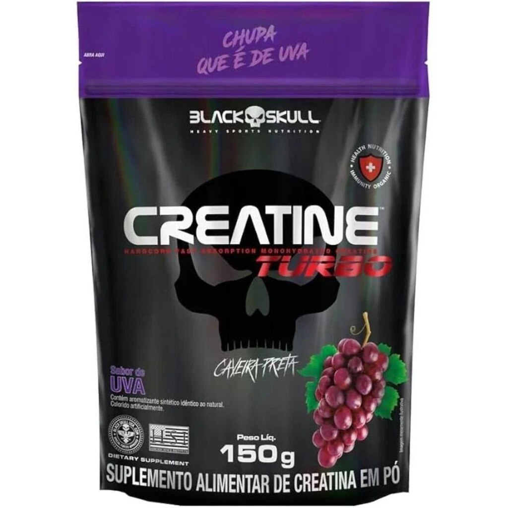 Creatina Turbo Sachê com 150g - Black Skull
