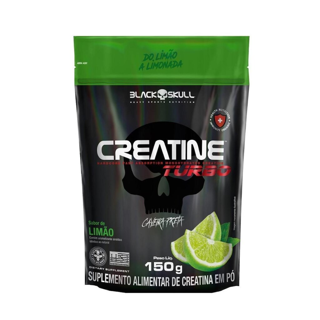 Creatina Turbo Sachê com 150g - Black Skull