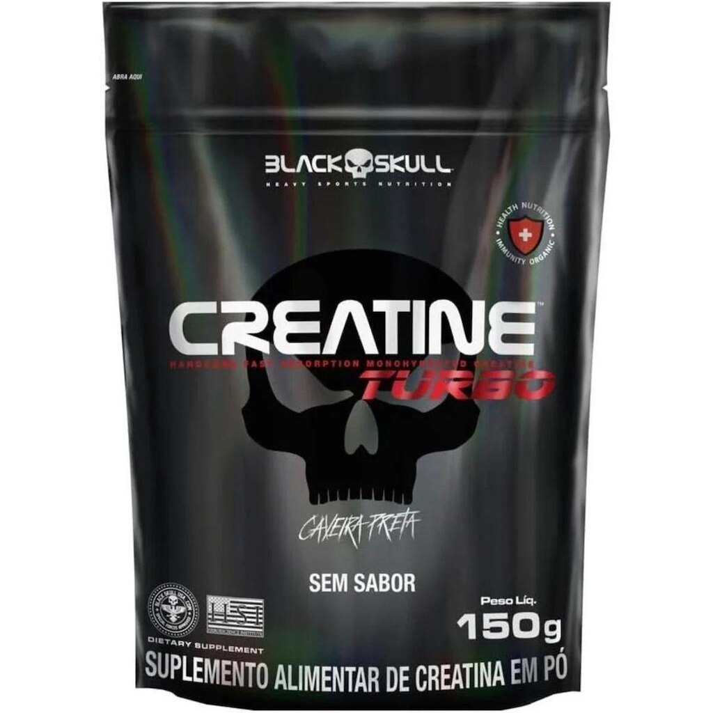 Creatina Turbo Sachê com 150g - Black Skull