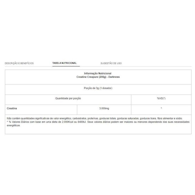 Creatine Creapure 200G Darkness