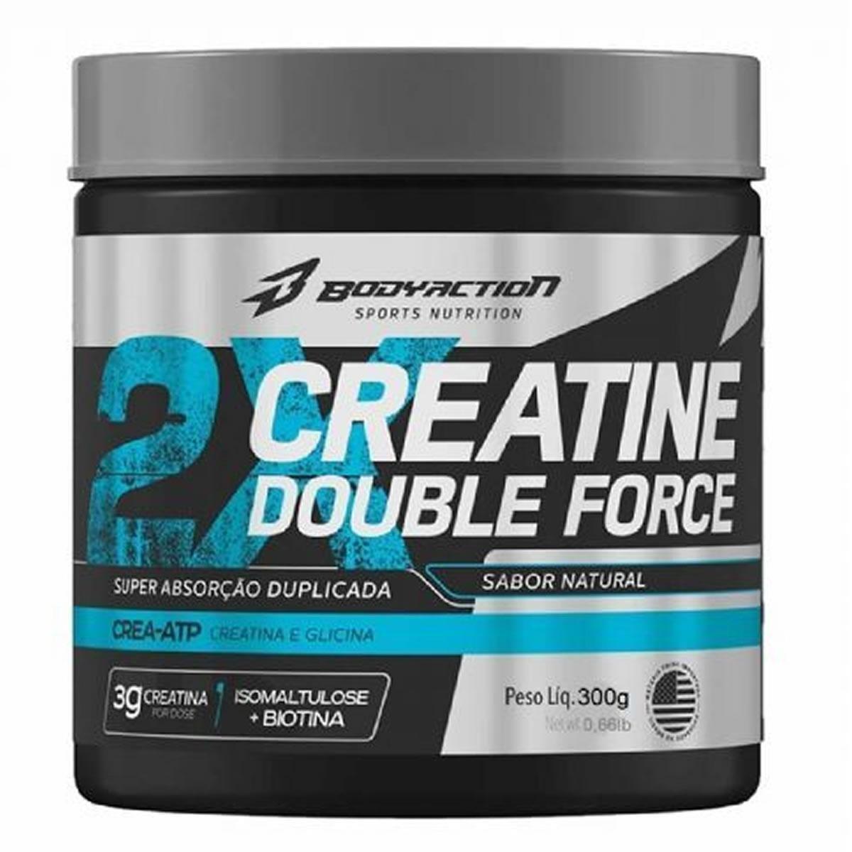 CREATINE DOUBLE FORCE 300 G - BODY ACTION Menor preço em CREATINE DOUBLE FORCE 300 G - BODY ACTION