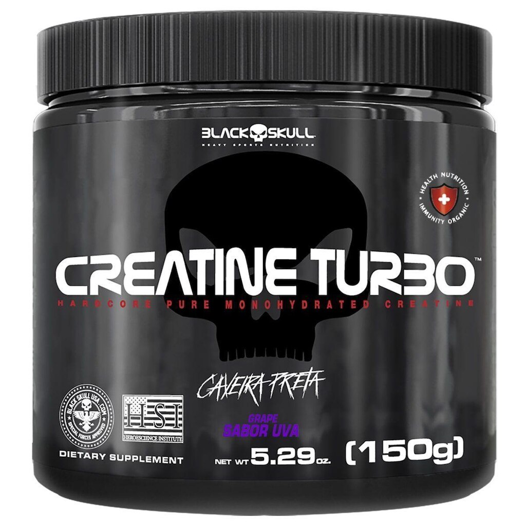 Creatine Turbo Monohidratada - 150g Uva - Black Skull