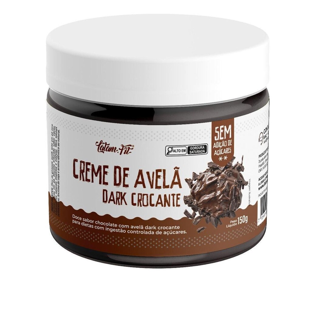 Creme de Avelã Crocante Zero Açucar 150G Latam Fit