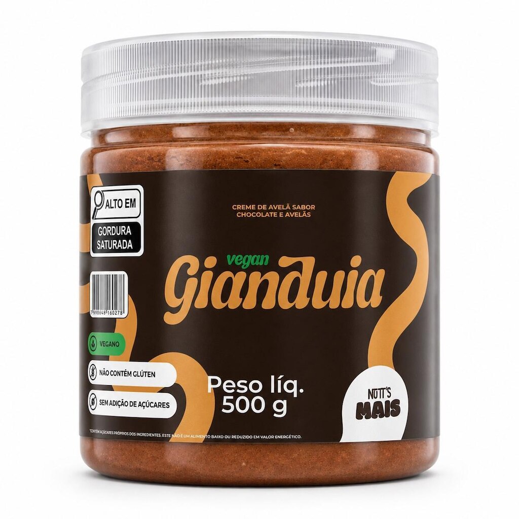 Creme de Avelã Vegan Protein 500g Nutts Mais - Gianduia