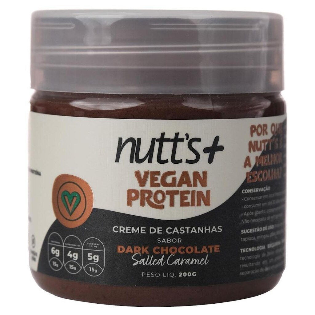 Creme De Castanhas Vegan Protein 200g Nutts - Dark Chocolate