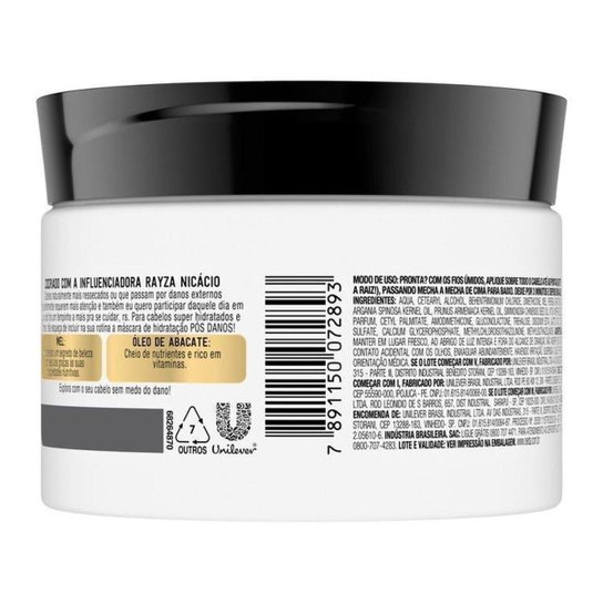 Creme de Tratamento Seda by Rayza Pós-Danos 300g - N/A
