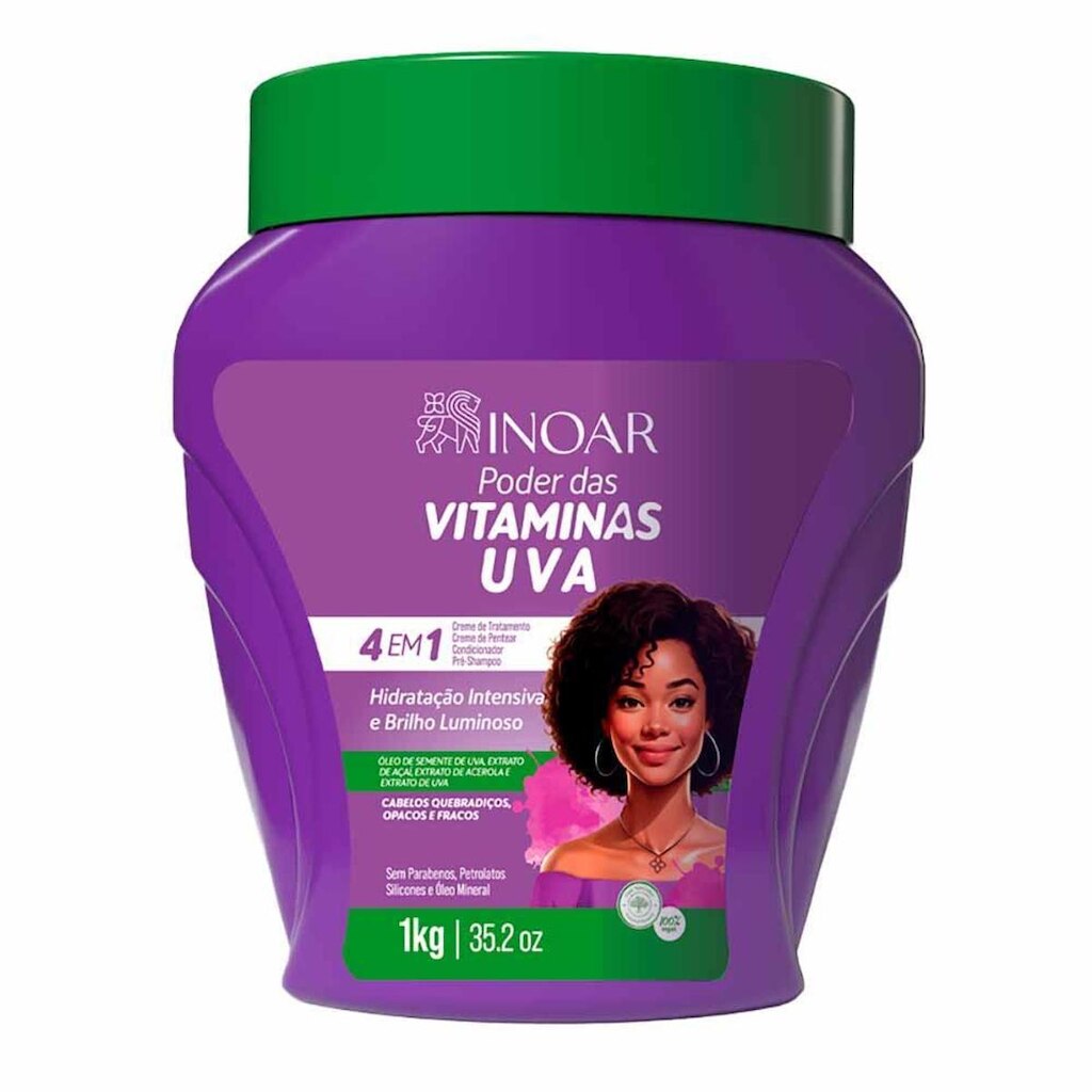 Creme Inoar Poder das Vitaminas Uva 1kg