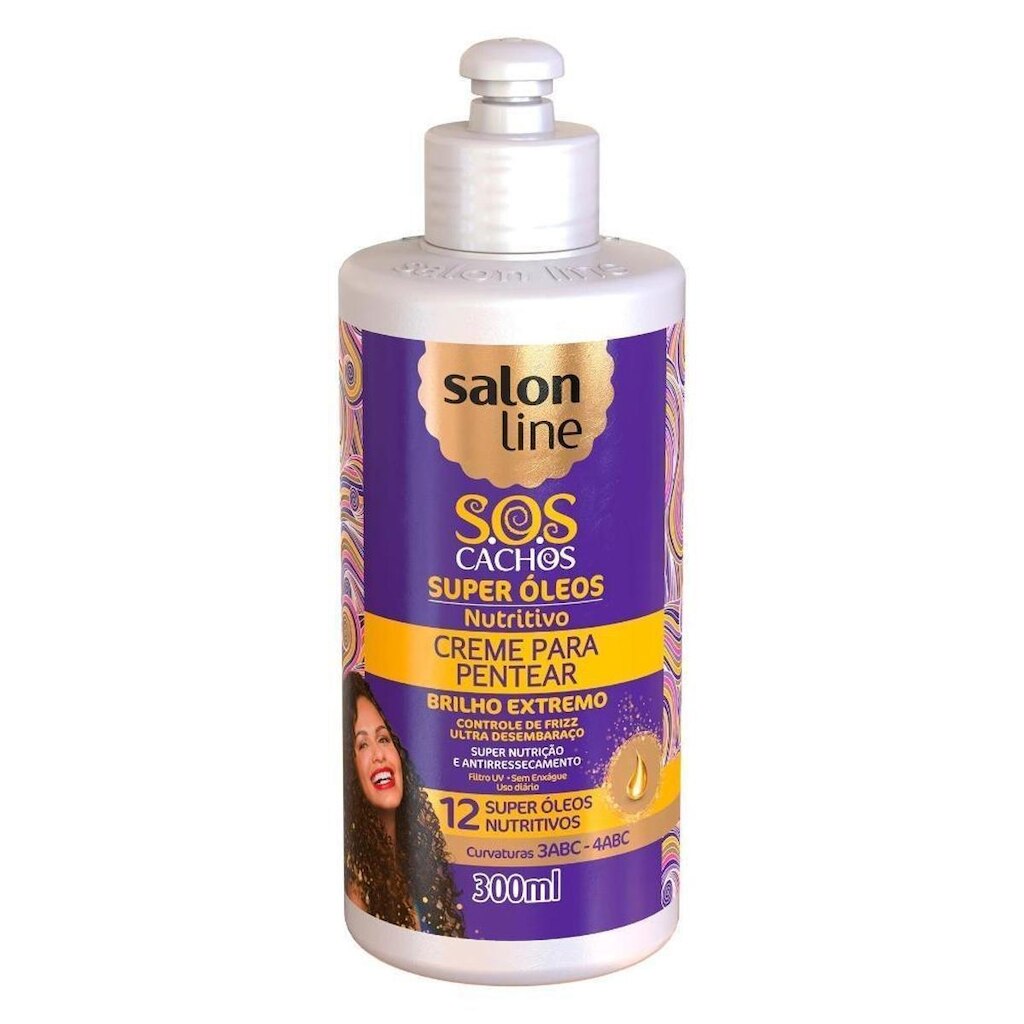Creme para pentear SOS Cachos Super Oleos Salon Line 300Ml
